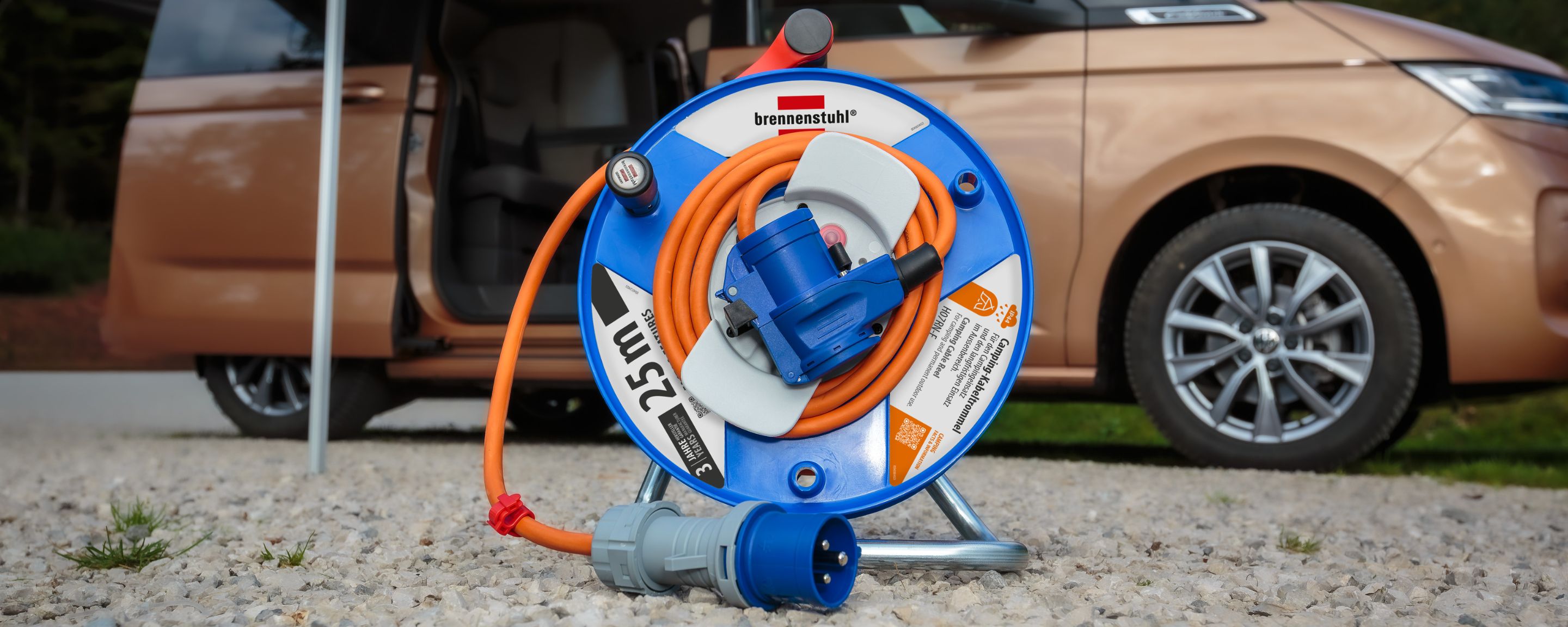 Eine Camping Kabeltrommel von Brennenstuhl