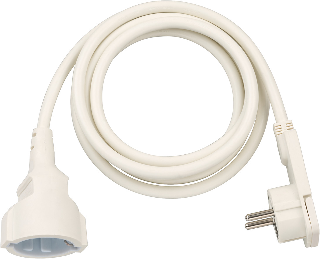 Kabel mit Stecker und Schalter 2m weiss