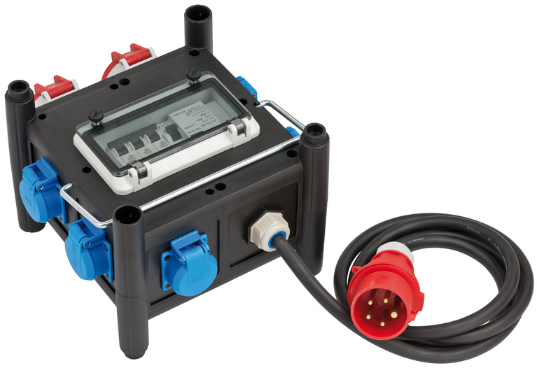 Brennenstuhl Kompakter Stromverteiler BSV 3 LS//16 IP44 mit Anschlussleitung Baustelleneinsatz und Outdoor 1153400