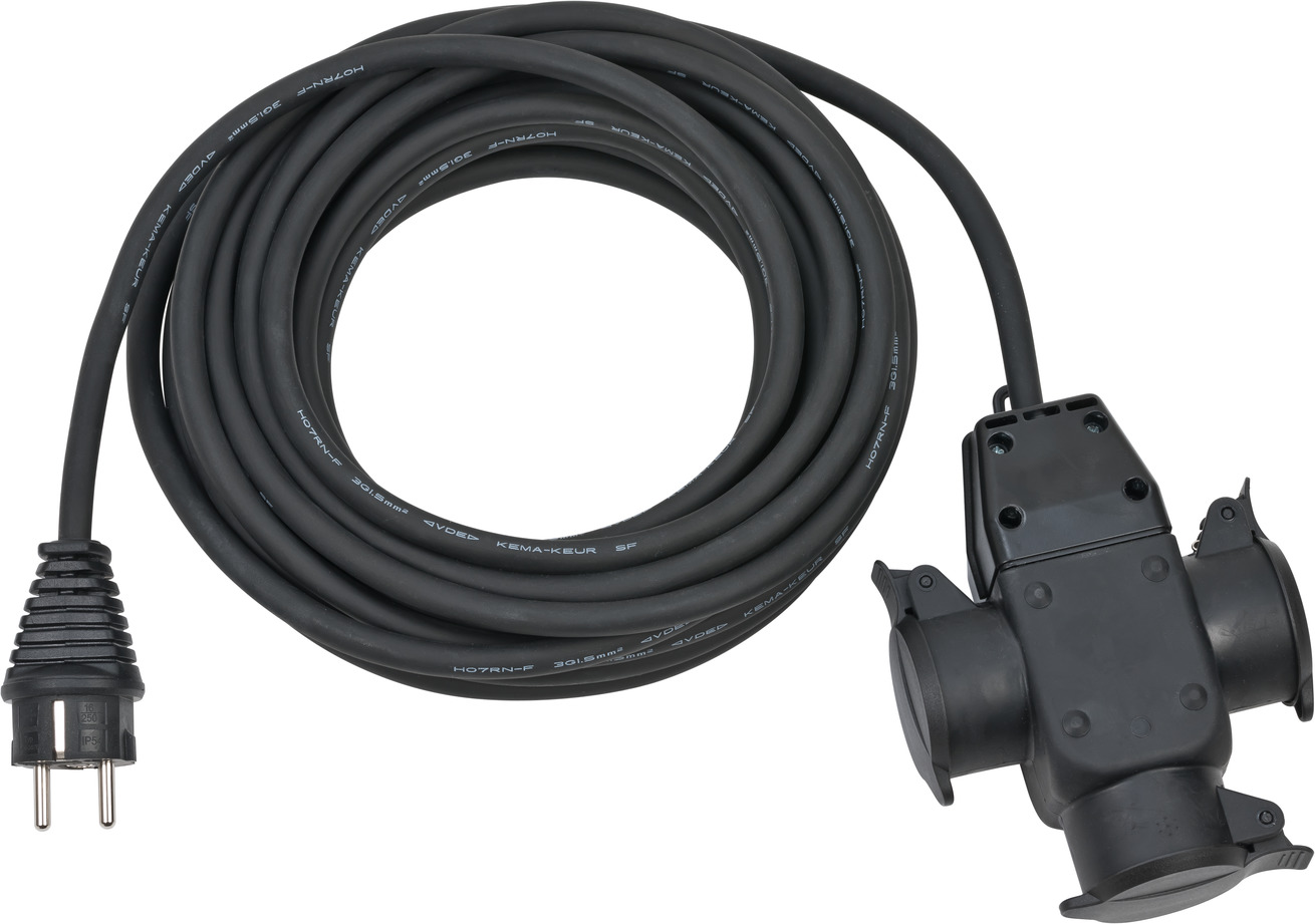 Gummi Verlängerungskabel mit Deckel IP44 10 m H05RR-F3G Gummi Verlängerungskabel mit Deckel IP44 10 m H05RR-F3G