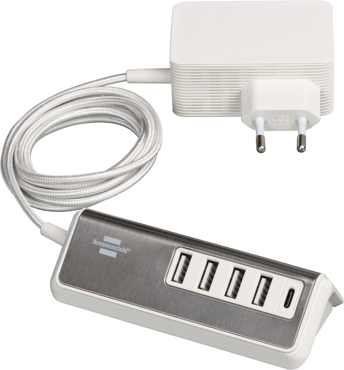 brennenstuhl®estilo USB-Multiladegerät 4x USB + 1x USB C Power Delivery