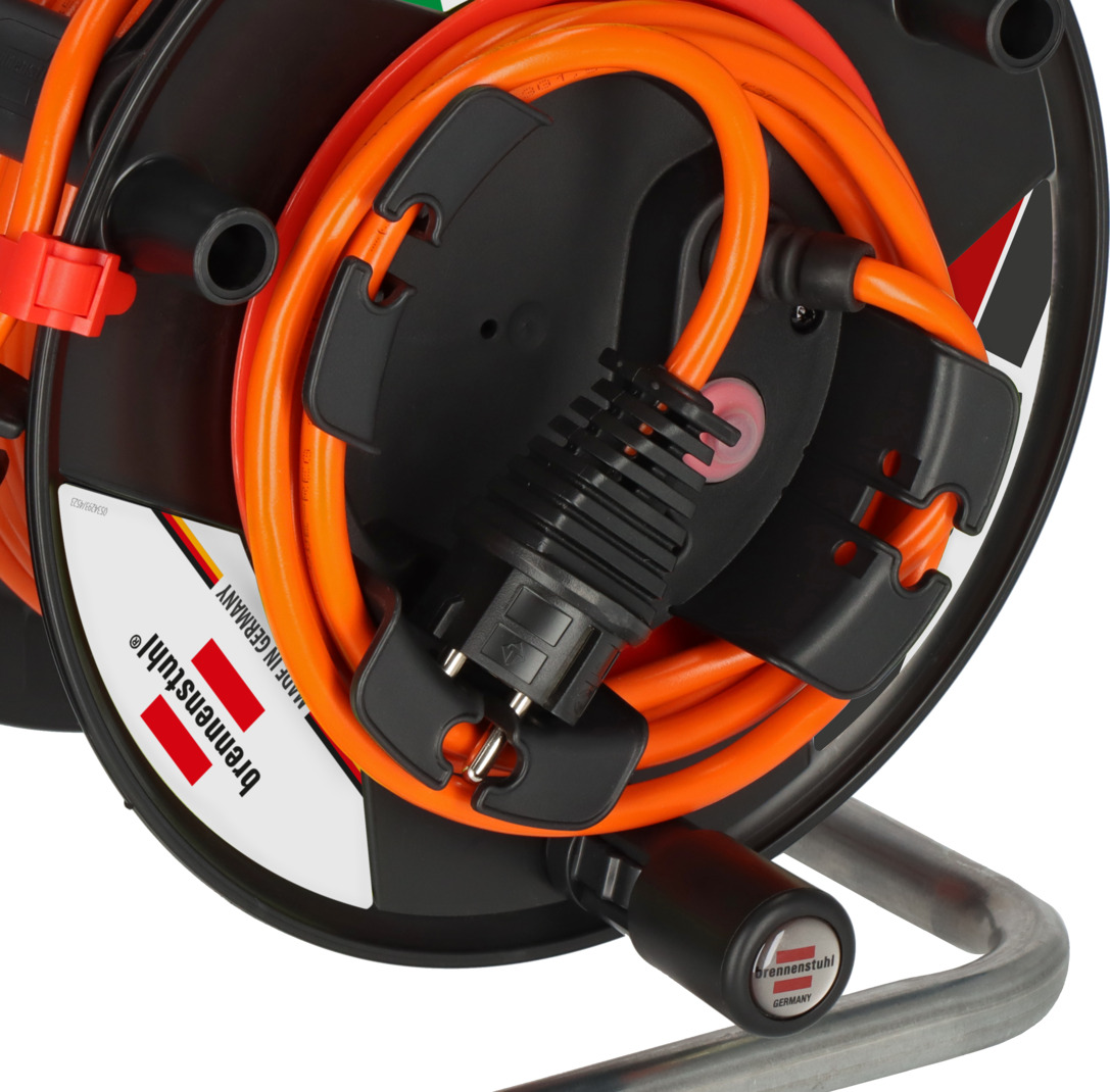 Avvolgicavo Da Giardino Brennenstuhl Garant G Bretec 50m - Cavo Rosso, IP44