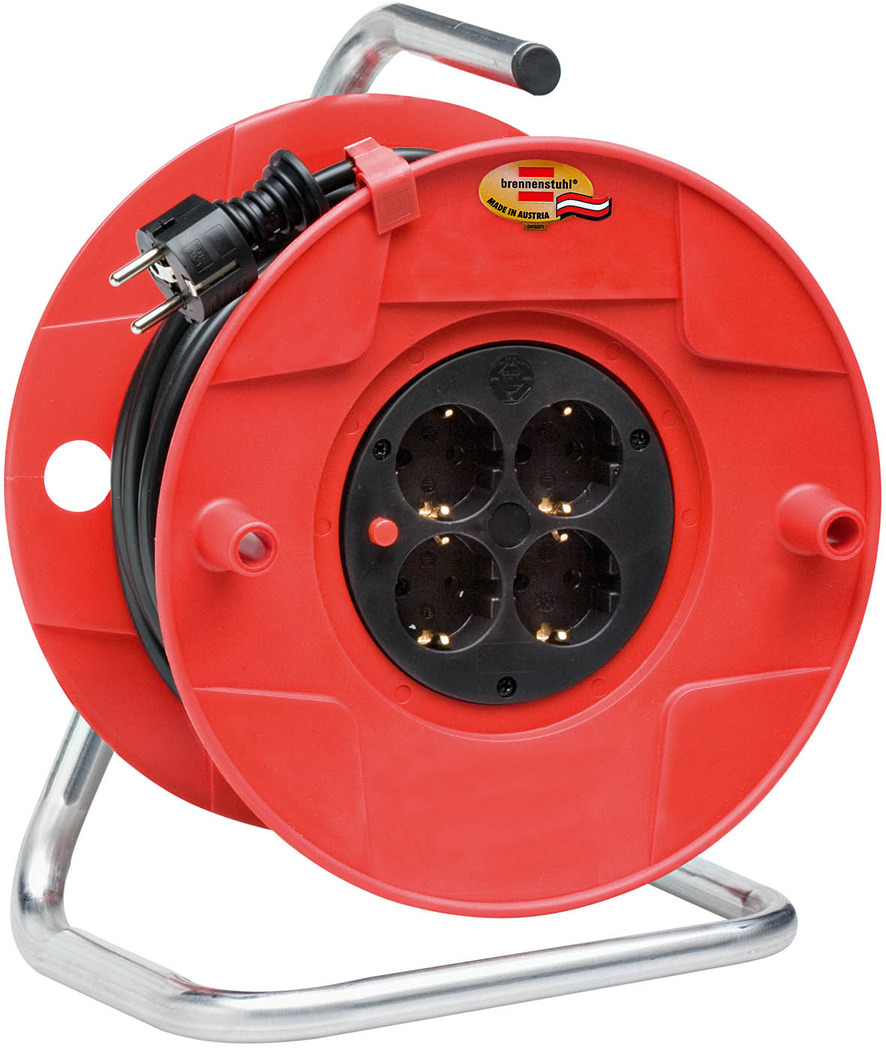 BAT cable reel 260, 4x protective contact sockets 230V/16A, 20m 