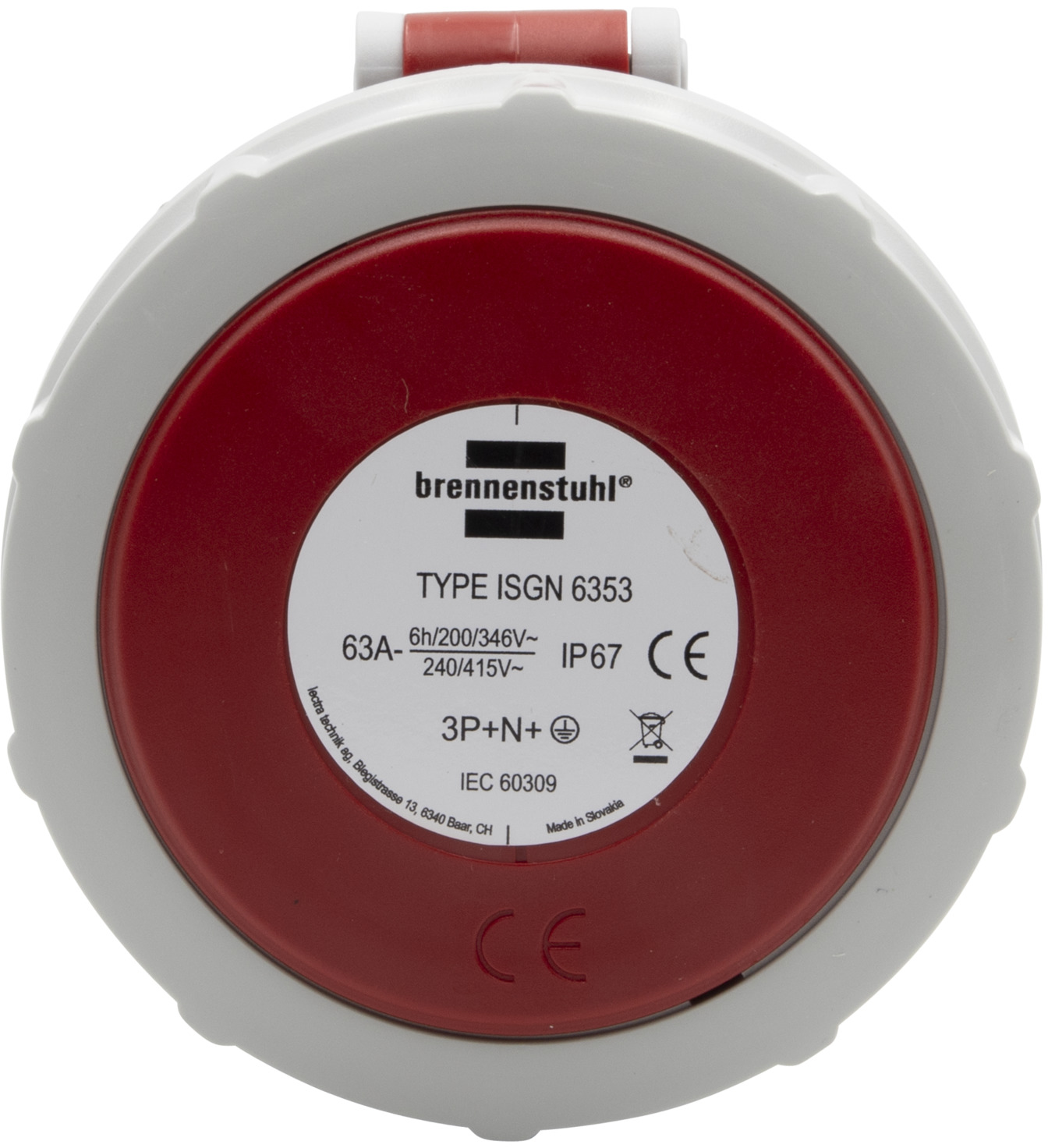 Scame - TOMADA MÓVEL 16A 3P T 7h 480-500V 50Hz 60Hz Terminais de parafuso