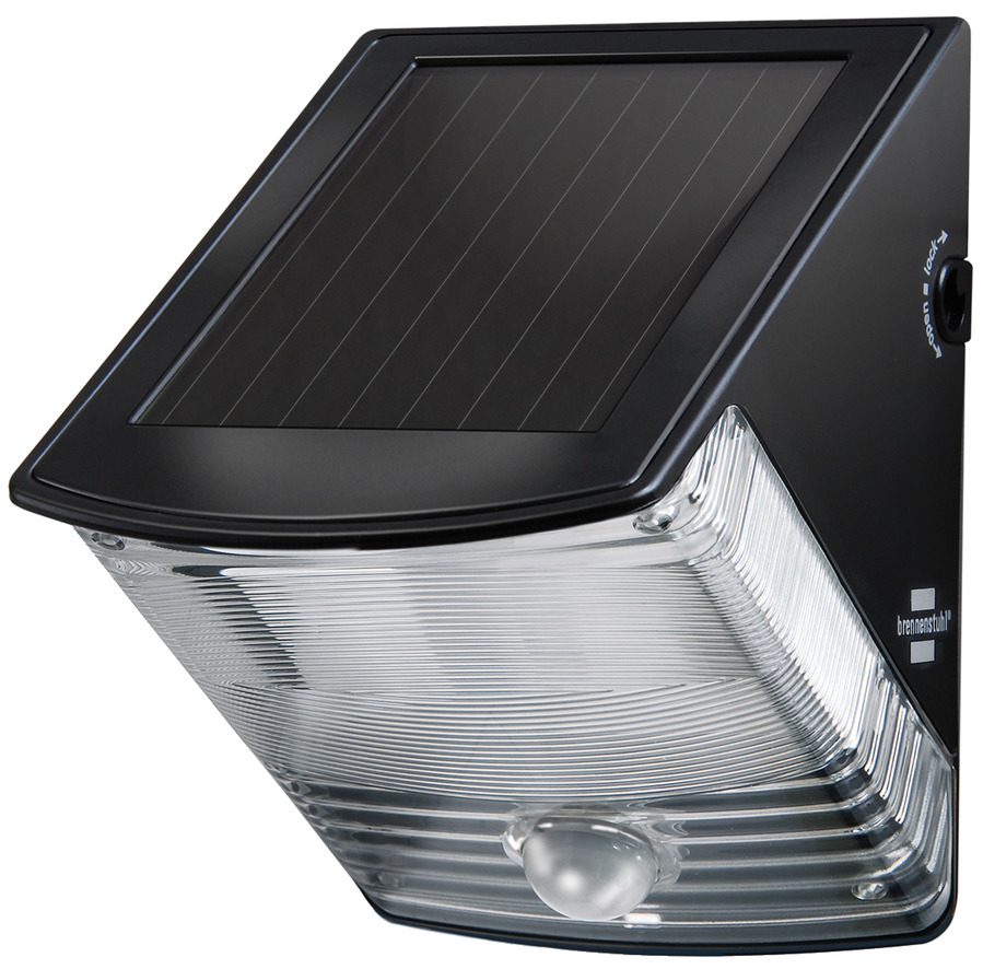 bidden Meedogenloos Een zekere Solar LED wall lamp SOL 04 plus IP44 with infrared motion detector 2xLED  0,5W 85lm colour black | brennenstuhl®