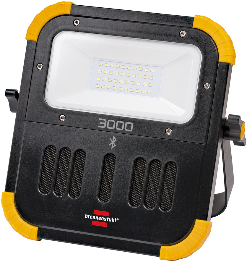 Mobile rechargeable LED flood light with bluetooth® speaker BLUMO 3000 A  30W, 3000lm, IP54