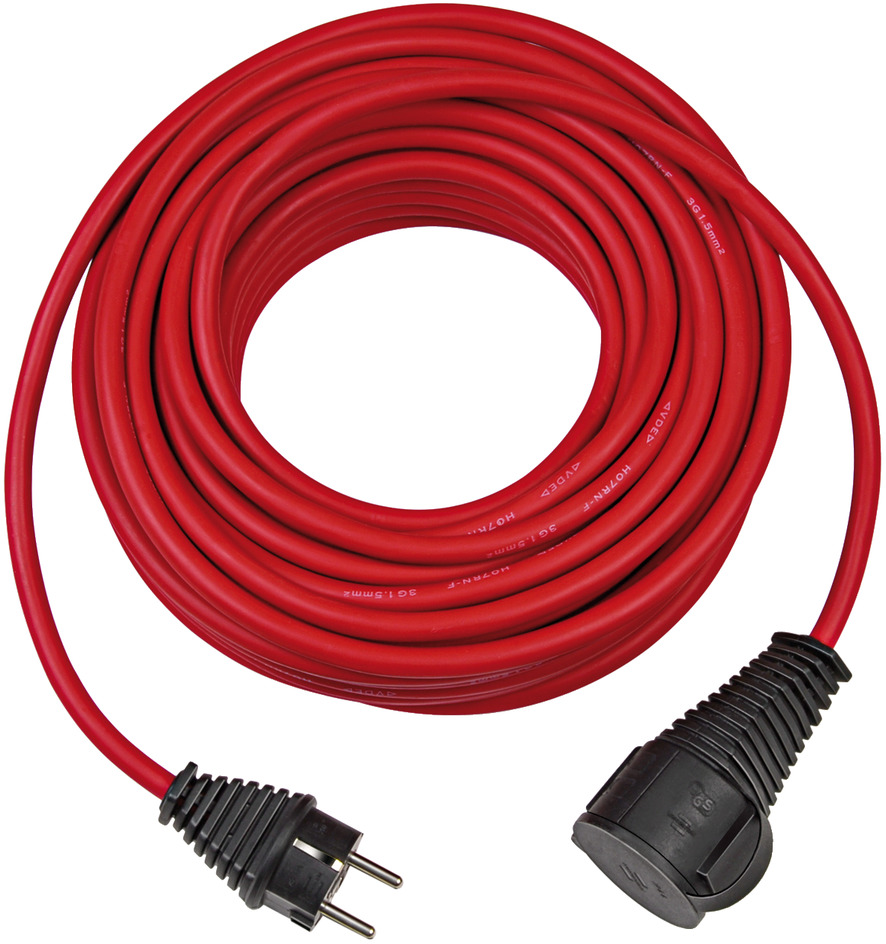 Extension cable for building site IP44 25m H07RN-F 3G1.5 red 