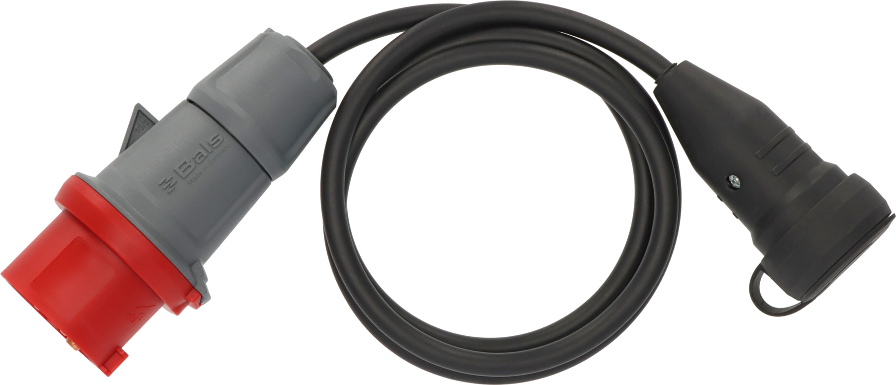 CEE Adapter Cable IP44 1.5m black H07RN-F 3G1.5 CEE plug 400V/16A