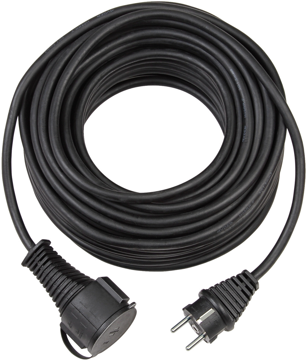 Quality extension rubber cable IP44 5m black H05RRF 3G1,5 brennenstuhl®