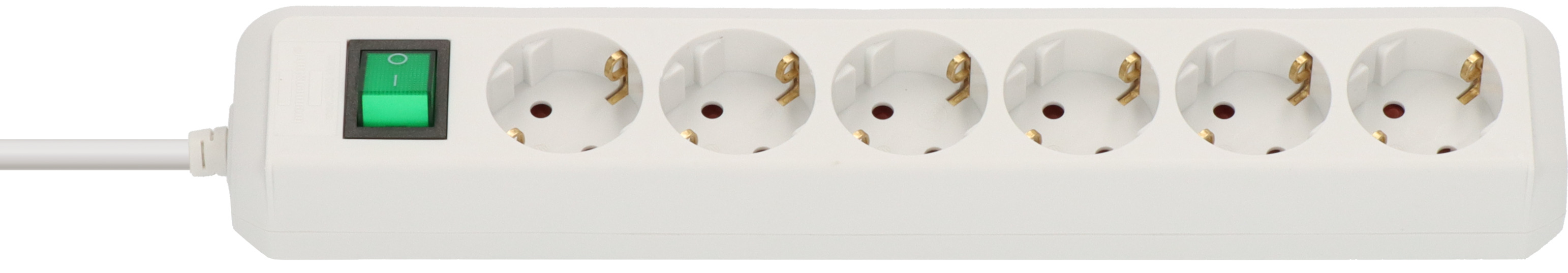 Eco-Line extension lead with switch 6-way white 1,5m H05VV-F 3G1,5 