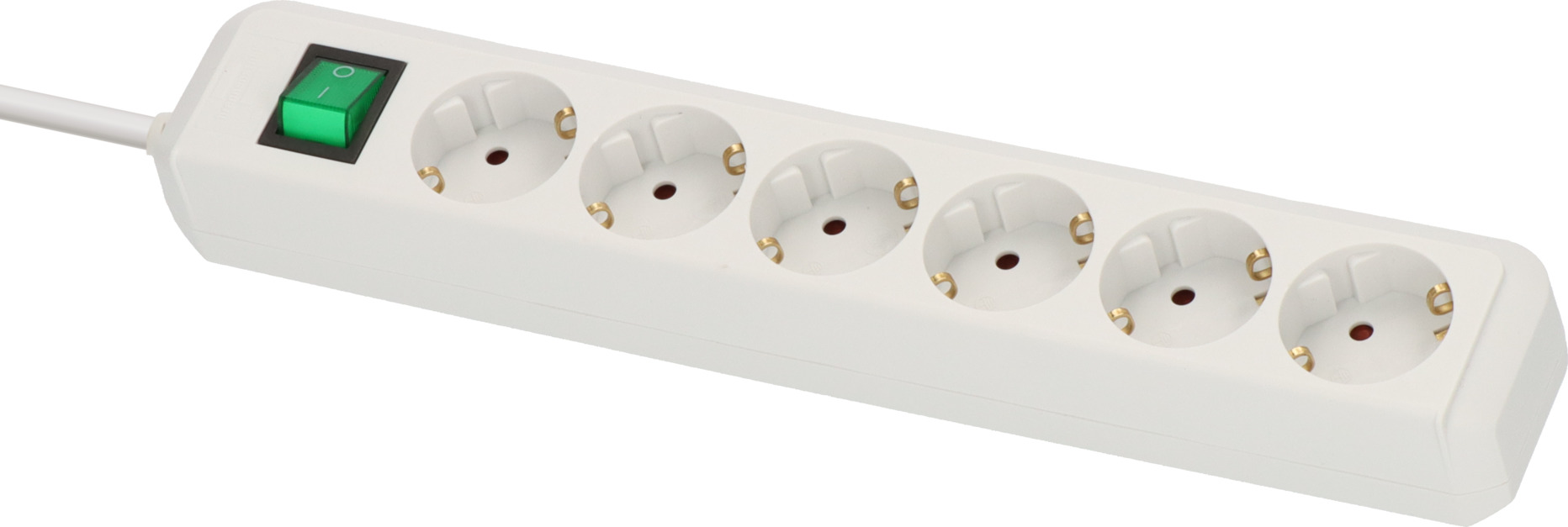 Eco-Line extension lead with switch 6-way white 1,5m H05VV-F 3G1,5  