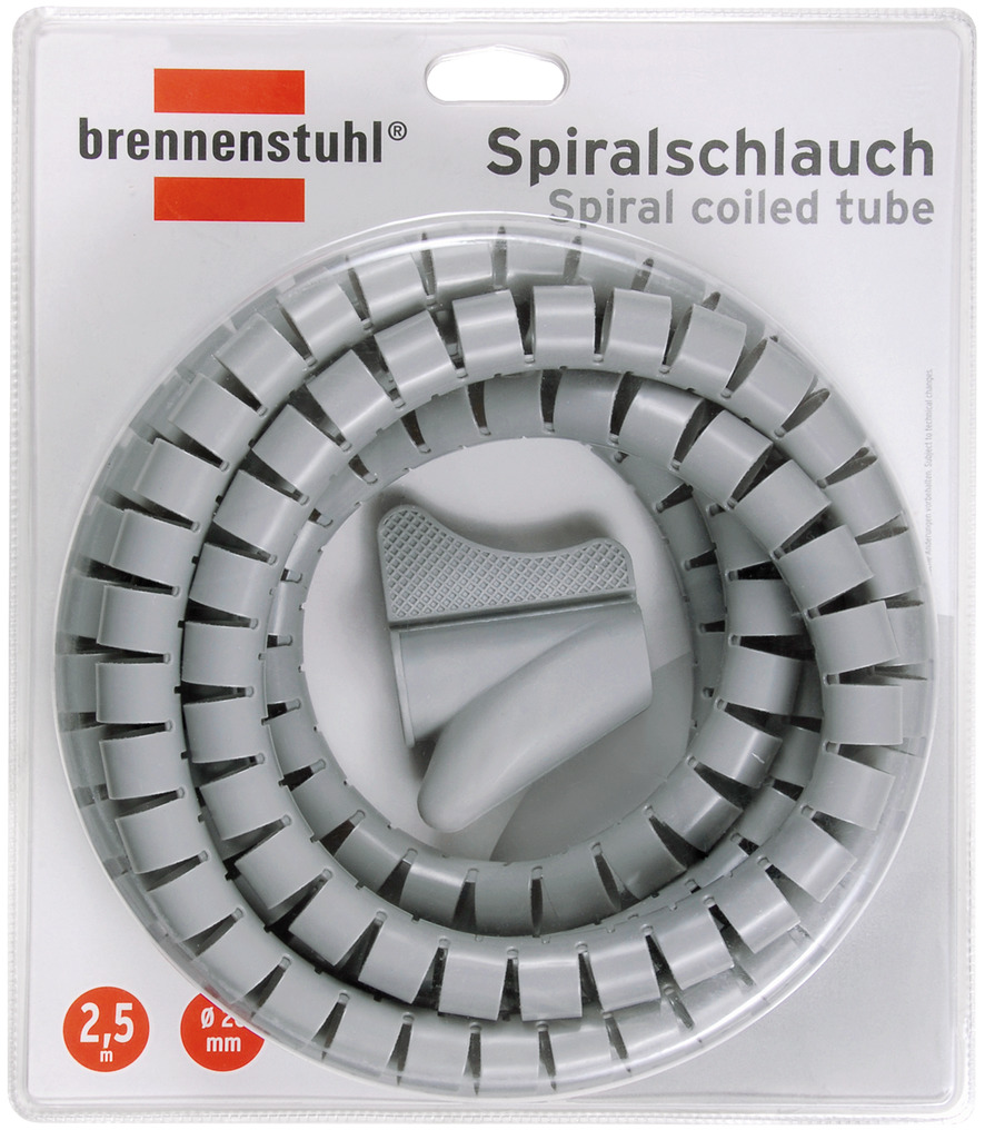 Spiral Coiled Tube L 2 5m O mm Grey Brennenstuhl