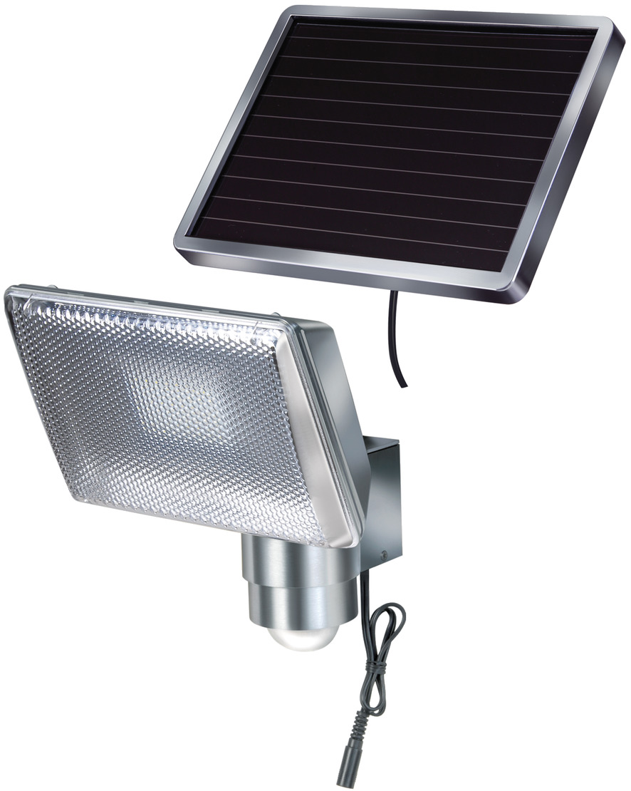 Atletisch geestelijke Mauve Solar LED Light SOL 80 ALU IP44 with infrared motion detector 8xLED 0,5W  350lm Cable length 4,75m Colour ALU | brennenstuhl®