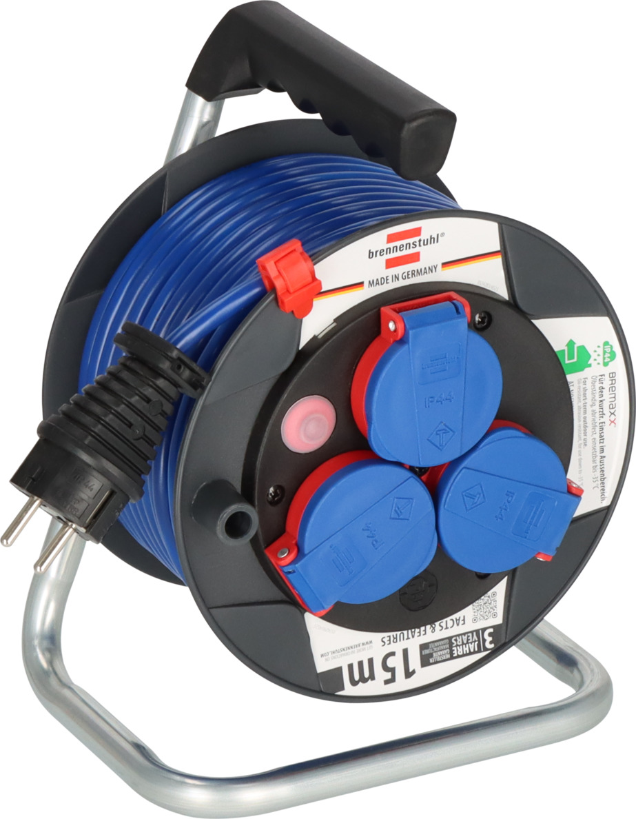 Garant Compact IP44 cable reel 15m AT-N05V3V3-F 3G1.5 blue