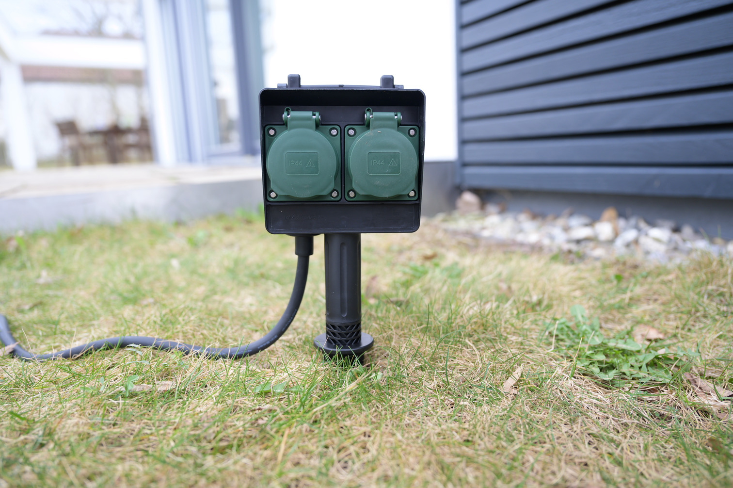 Socket outlet with earth rod IP44 2 way 1 4m H07RN F 3G1 5 brennenstuhl