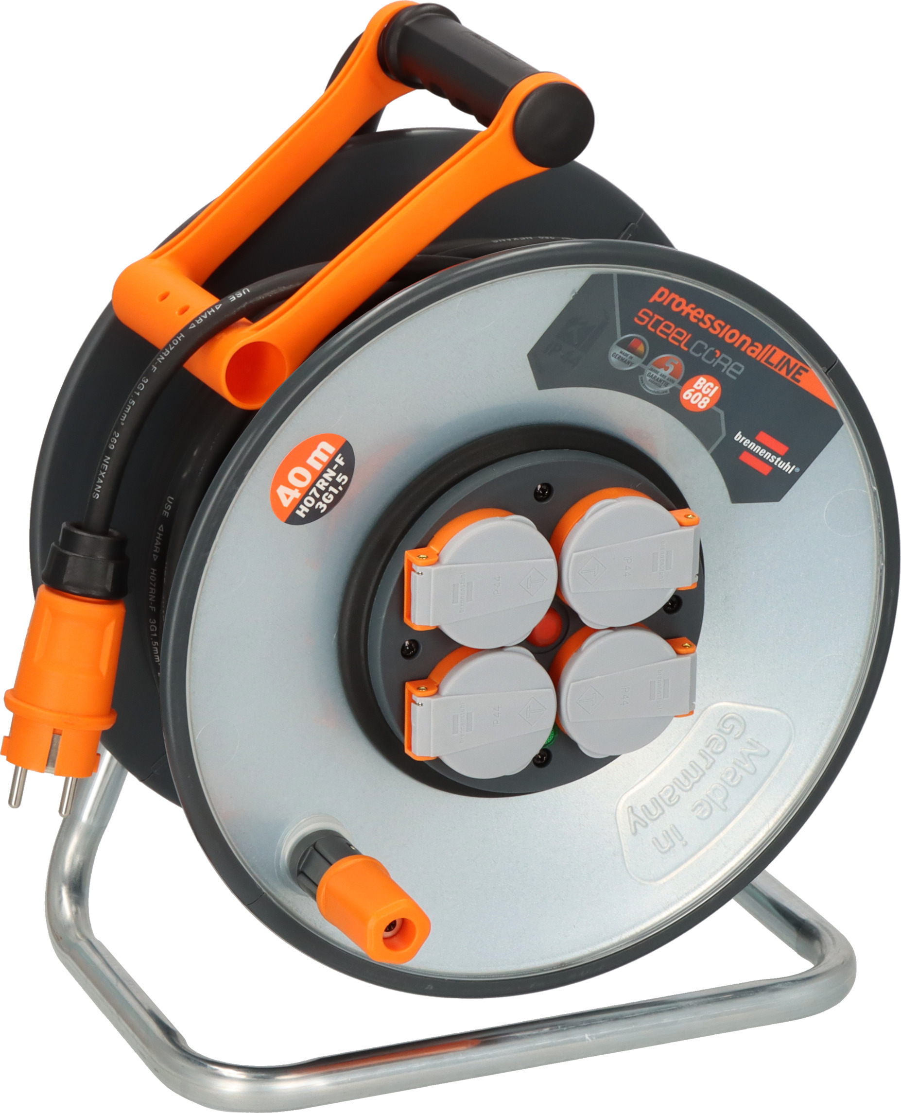professionalLINE SteelCore Cable Reel SC 4100 IP44, 40m H07RN-F 3G1,5