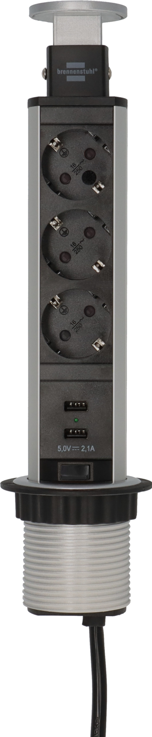 Tower Power Chargeur USB Prise LAN/table, 3-gang Brennenstuhl 