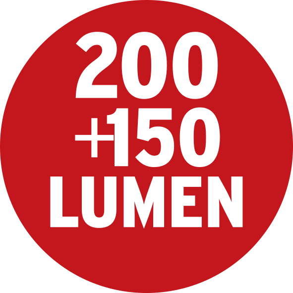 Lamp | MC 200+150lm LED brennenstuhl® DA 4+1 41 Clip-on HL Akku
