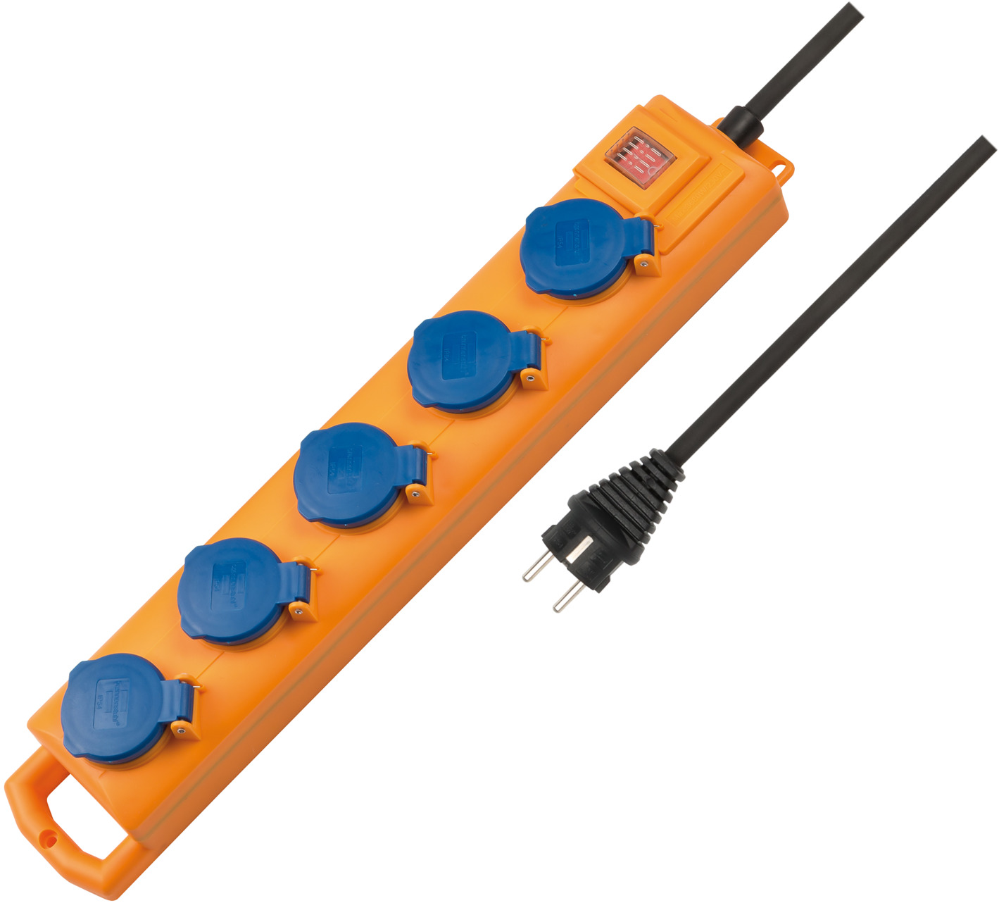 Super-Solid SL 554 DE IP54 Extension Lead 5-way yellow/blue 2m
