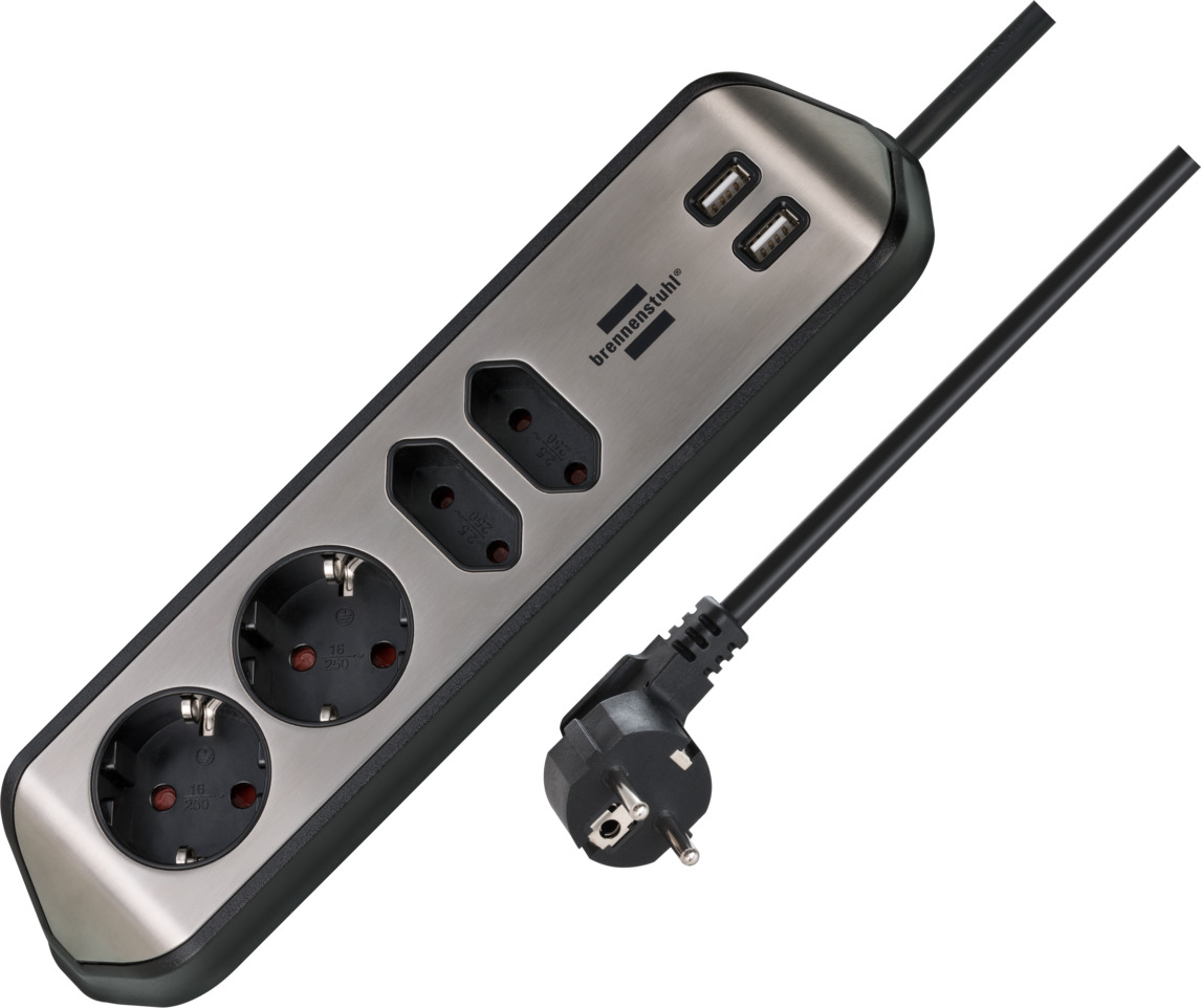 Brennenstuhl Verlängerungskabel 5m H03VVH2-F 2x0,75 Eurostecker Und