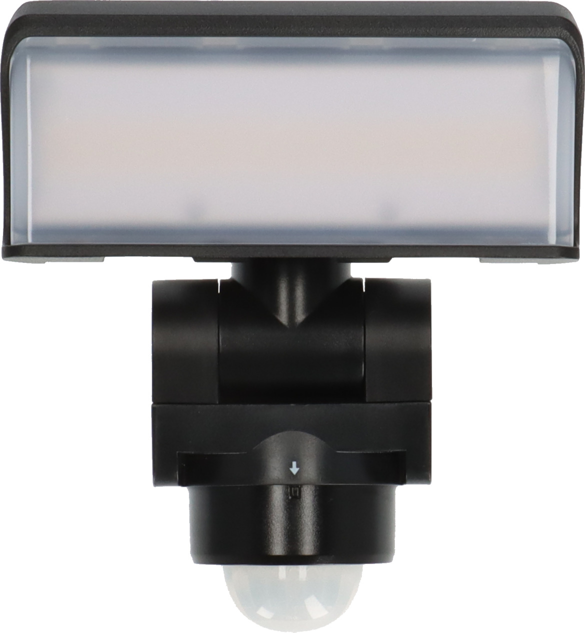 Black motion sensor flood light outlet