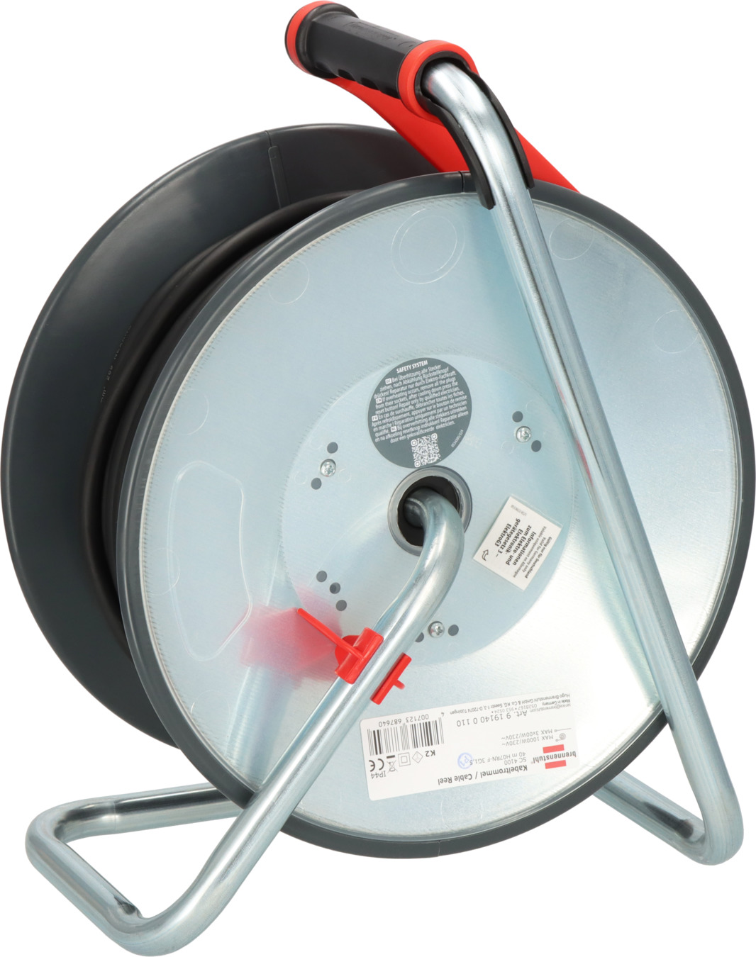 Enrouleur De Câble Brennenstuhl SteelCore SC 2200 - 25m IP44 - Pour Chantier Et Extérieur