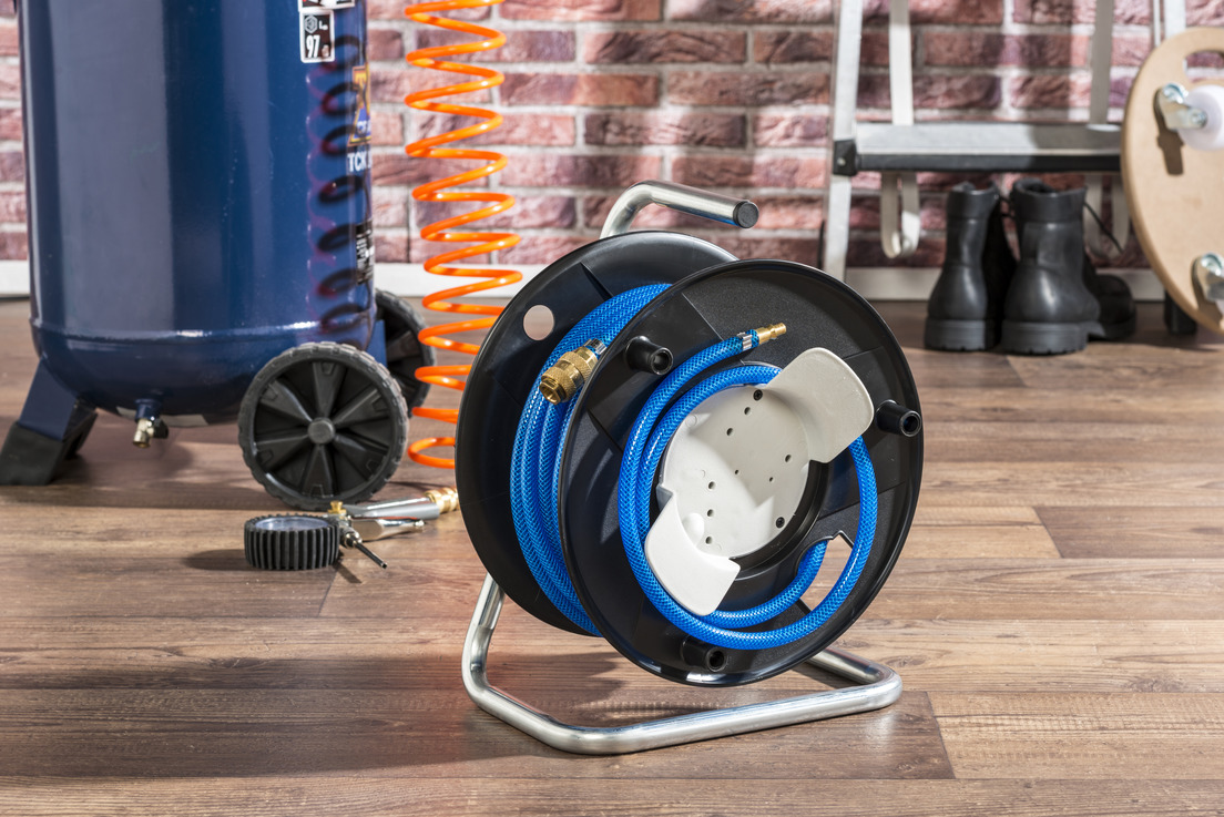 Compressor hose reel Standard 20m Hose-Ø 9/15mm Fittings PCL