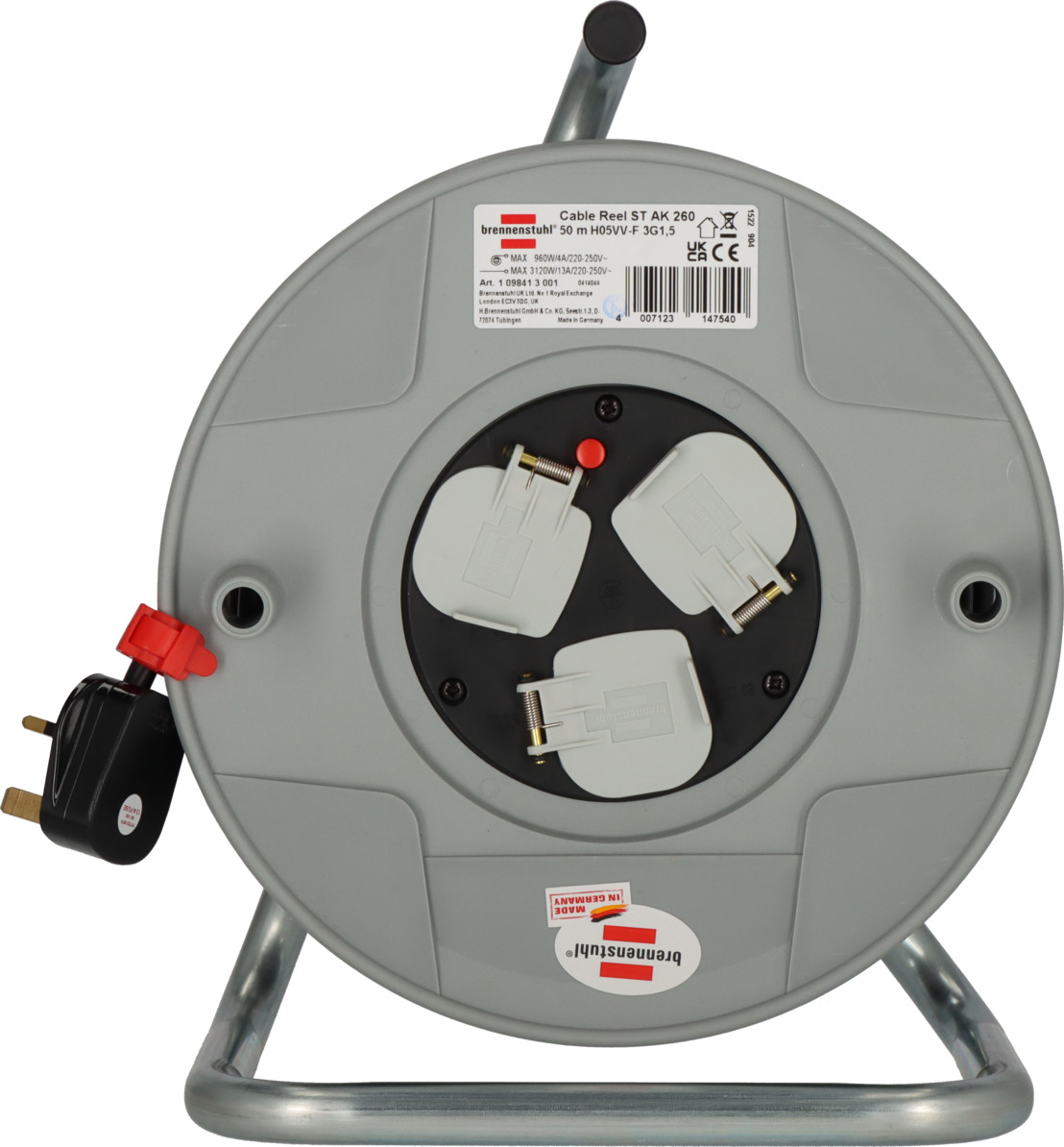 Standard AK 260 cable reel 50m H05VVF 3G1,5 *GB* brennenstuhl®