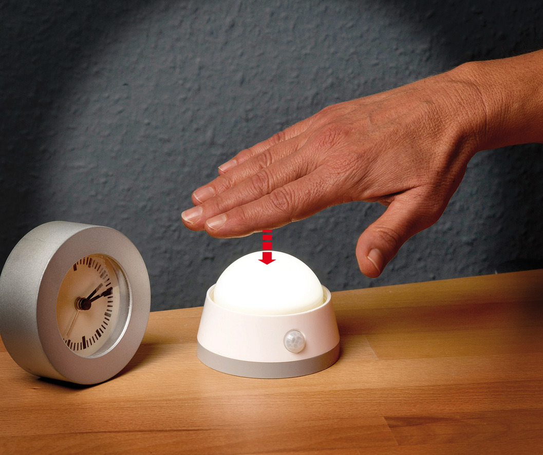 Battery LED night light NLB 02 BS with infrared motion detector and push switch 2 LED 60lm 3x AA included brennenstuhl