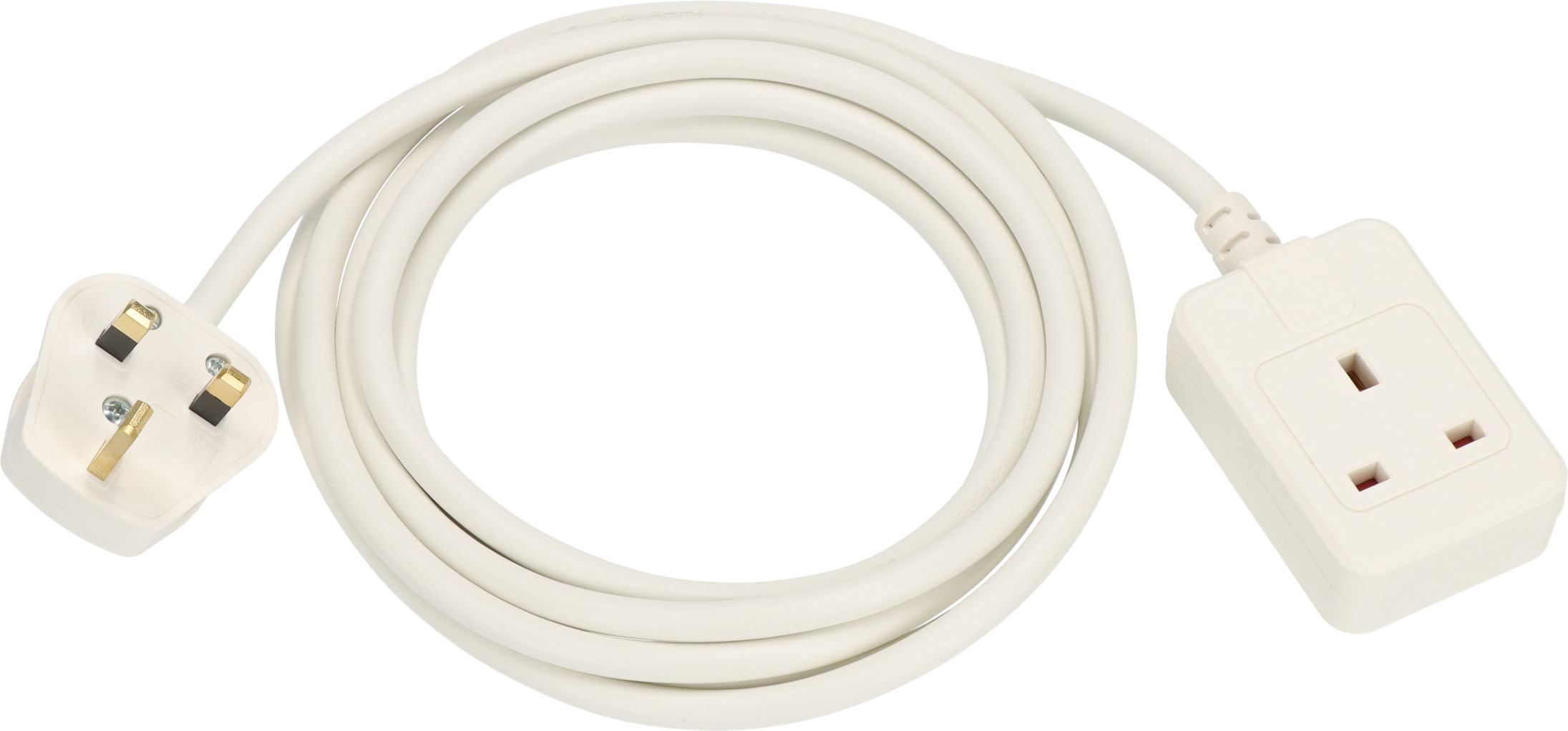 Extension cable 5m white H05VV3G1,5mm *GB* | brennenstuhl®