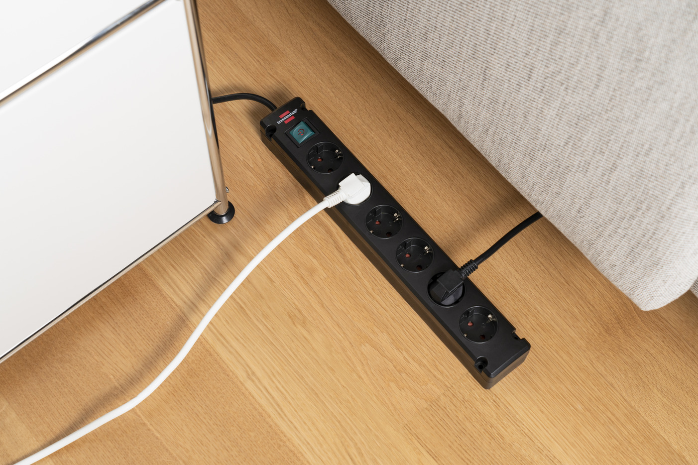 Brennenstuhl Avvolgicavo Garant 50 M – 4 Prese Con Coperchio, Protezione Surriscaldamento