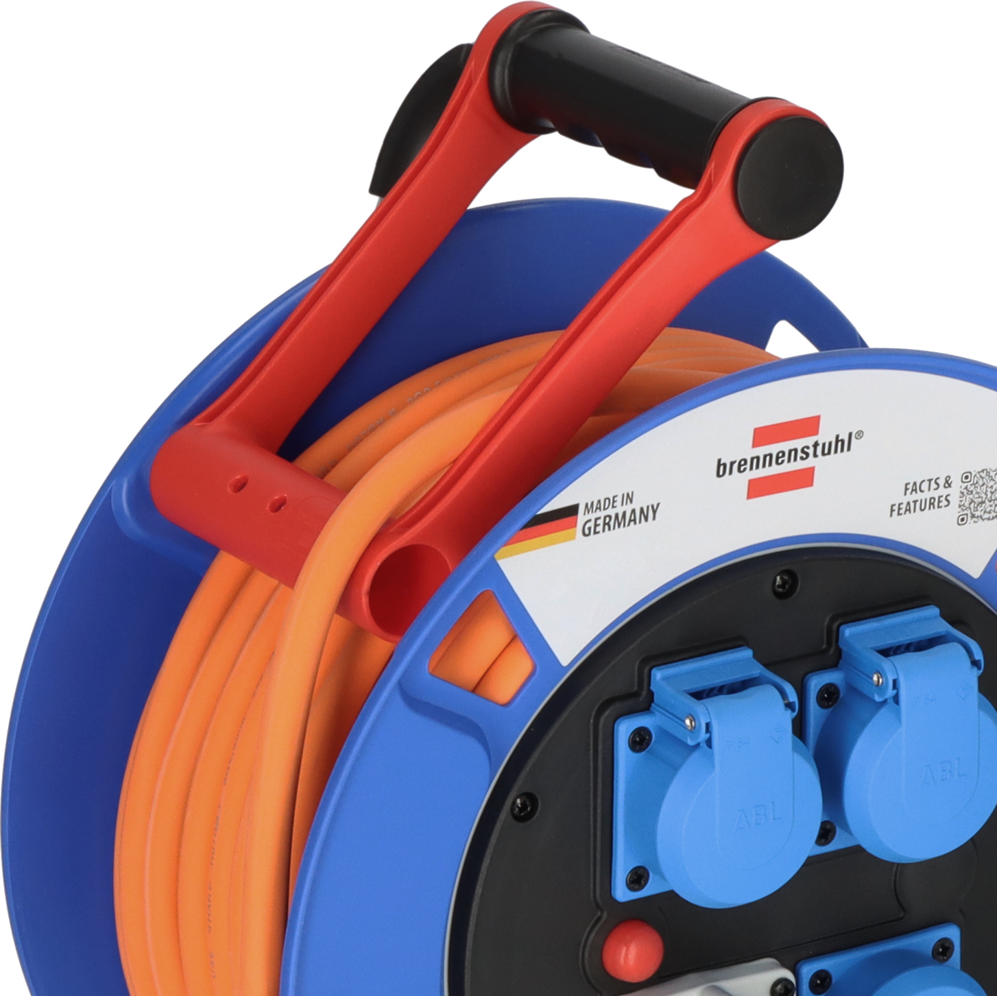 Rallonge Recharge Voiture Electrique Câble De Camping CEE 10m H07RNF 3G2,5 - Prise Femelle, 230V 16A IP44 2 Bandes Auto-agrippantes - IntuiFlex Rallonge Triphase