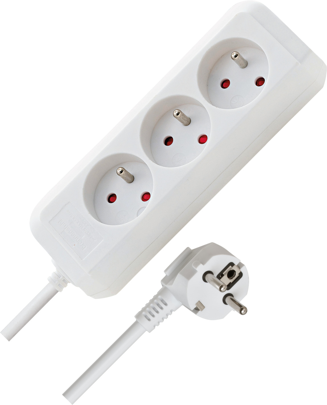 Listwa zasilająca Eco-Line 3 gniazda biały 1,5m H05VV-F 3G1,5 *FR