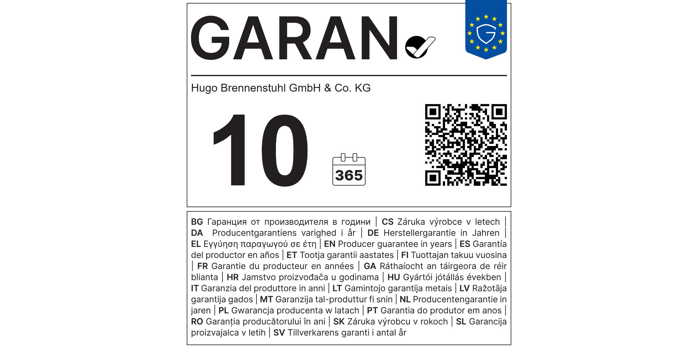 10-year EU guarantee label