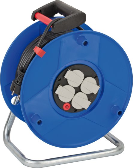 Garant ST 290 Kabeltrommel , 4x Schutzkontakt-Steckdosen 230V/16A, 50m H05VV-F 3G1,5 schwarz - Produktbild