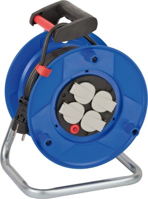 Garant ST 240 Kabeltrommel, 4x Schutzkontakt-Steckdosen 230V/16A, 25m H05VV-F 3G1,5 schwarz