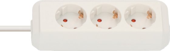 Eco-Line Steckdosenleiste 3-fach weiss 1,5m H05VV-F 3G1,0 - Produktbild