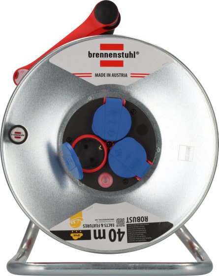 Garant&reg; Kabeltrommel SK 290 IP44, 3x Typ F, 40m AT-N07V3V3-F 3G1,5 orange - Produktansicht