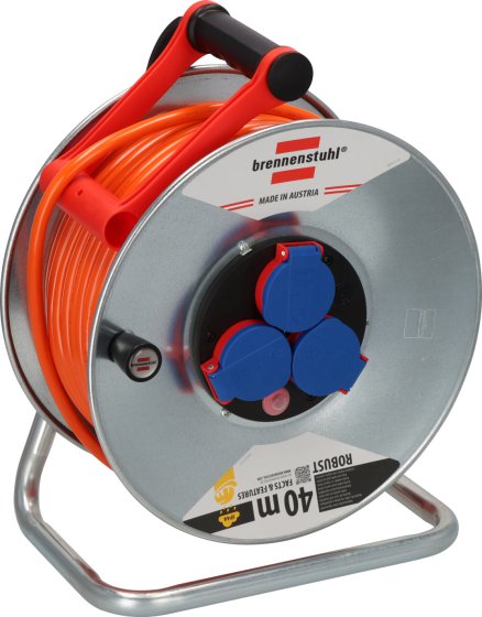 Garant&reg; Kabeltrommel SK 290 IP44, 3x Typ F, 40m AT-N07V3V3-F 3G1,5 orange - Produktbild