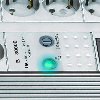 Premium-Line 30.000A Überspannungsschutz-Steckdosenleiste 8-fach Duo lichtgrau 3m H05VV-F 3G1,5 - Produktansicht