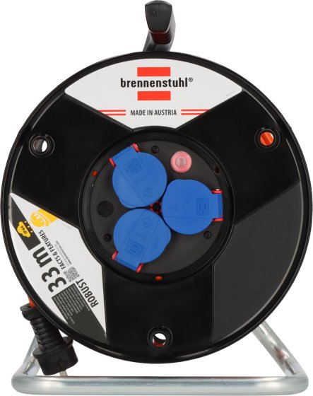 BAT Kabeltrommel ST 290 IP44, 3x Typ F, 33m AT-N07V3V3-F 3G1,5 orange - Produktansicht