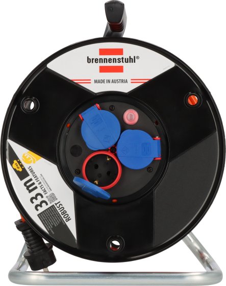 BAT Kabeltrommel ST 290 IP44, 3x Typ F, 33m AT-N07V3V3-F 3G1,5 orange - Produktansicht
