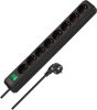 Eco-Line Steckdosenleiste mit Schalter 8-fach schwarz 3m H05VV-F 3G1,5