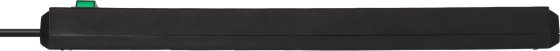 Eco-Line Steckdosenleiste mit Schalter 10-fach schwarz 3m H05VV-F 3G1,5 - Produktansicht