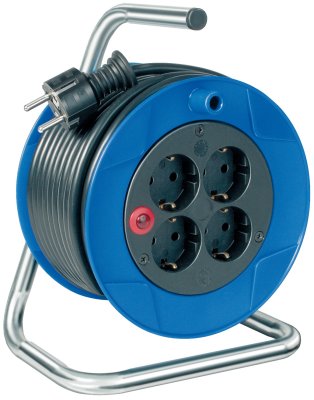 BAT Kabeltrommel ST 180, 4x Typ F, 10m H05VV-F 3G1.5 schwarz