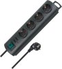 Primera-Line Steckdosenleiste 4-fach schwarz 1,5m H05VV-F 3G1,5