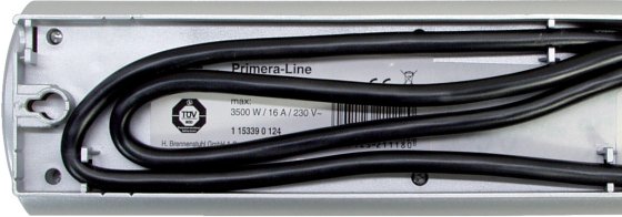 Primera-Line Steckdosenleiste 8-fach silber 2m H05VV-F 3G1,5 - Produktansicht