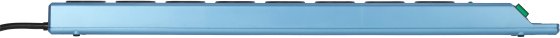 Super-Solid &Uuml;berspannungsschutz-Steckdosenleiste 13.500 A 8-fach blaumetallic 2,5 m H05VV-F 3G1,5 - Produktansicht