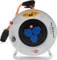 Garant SK 320 Kabeltrommel, 3x Schutzkontakt-Steckdosen 230V/16A, 40m AT-N07V3V3-F 3G2,5 orange, IP44 - Produktansicht