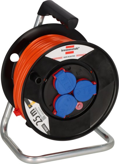 BAT Kabeltrommel ST 240 IP44, 3x Typ F, 25m AT-N07V3V3-F 3G1,5 orange - Produktbild